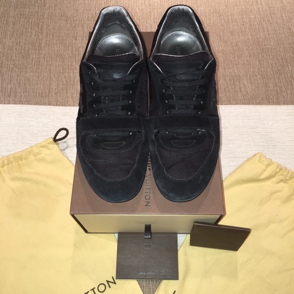 Louis Vuitton Black Suede-trimmed Mesh Initiales - Picture 3 of 9